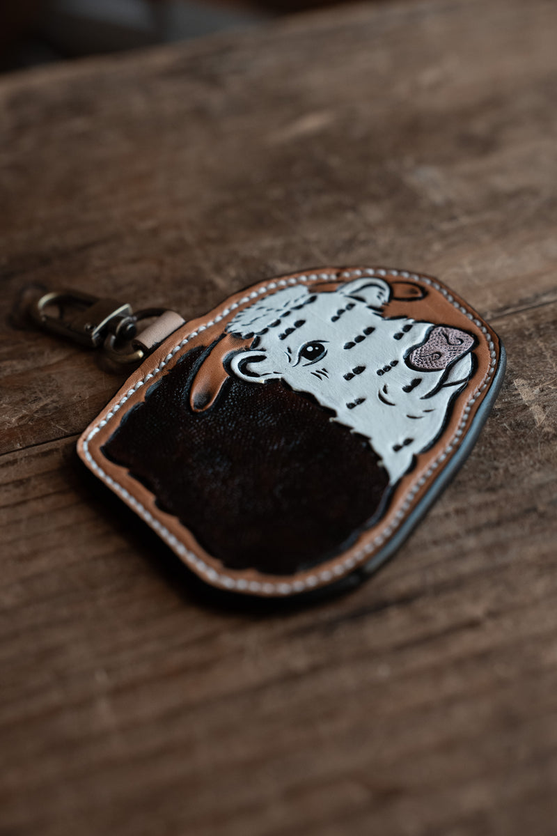 JRW Leather Herford Head Bag Charm 