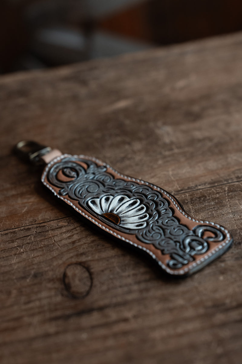 JRW Leather Silver Bits With Daisy Bag 