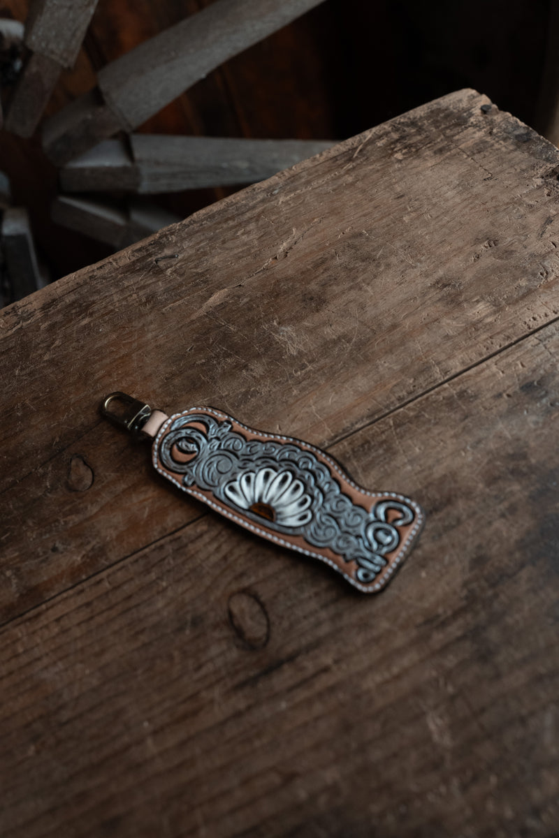 JRW Leather Silver Bits With Daisy Bag 