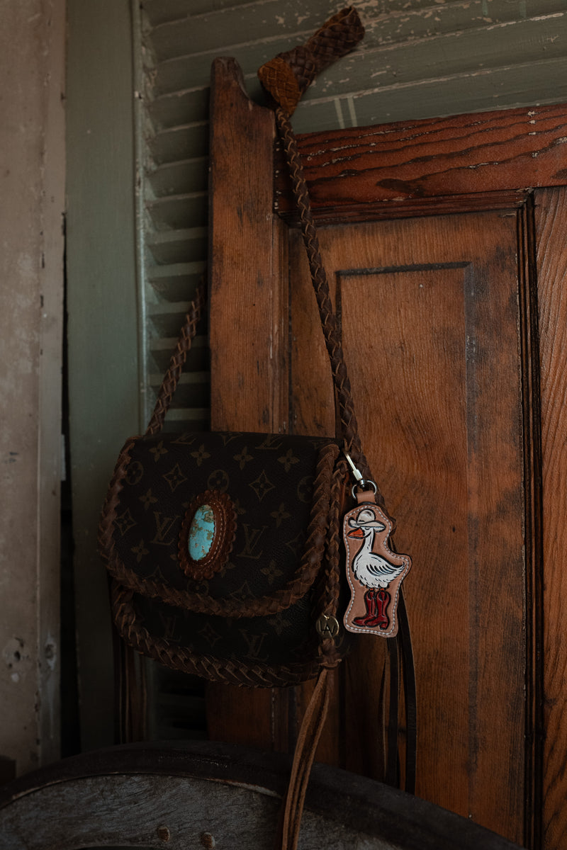 JRW Leather Goose Red Boots Light Hat Bag Charm 