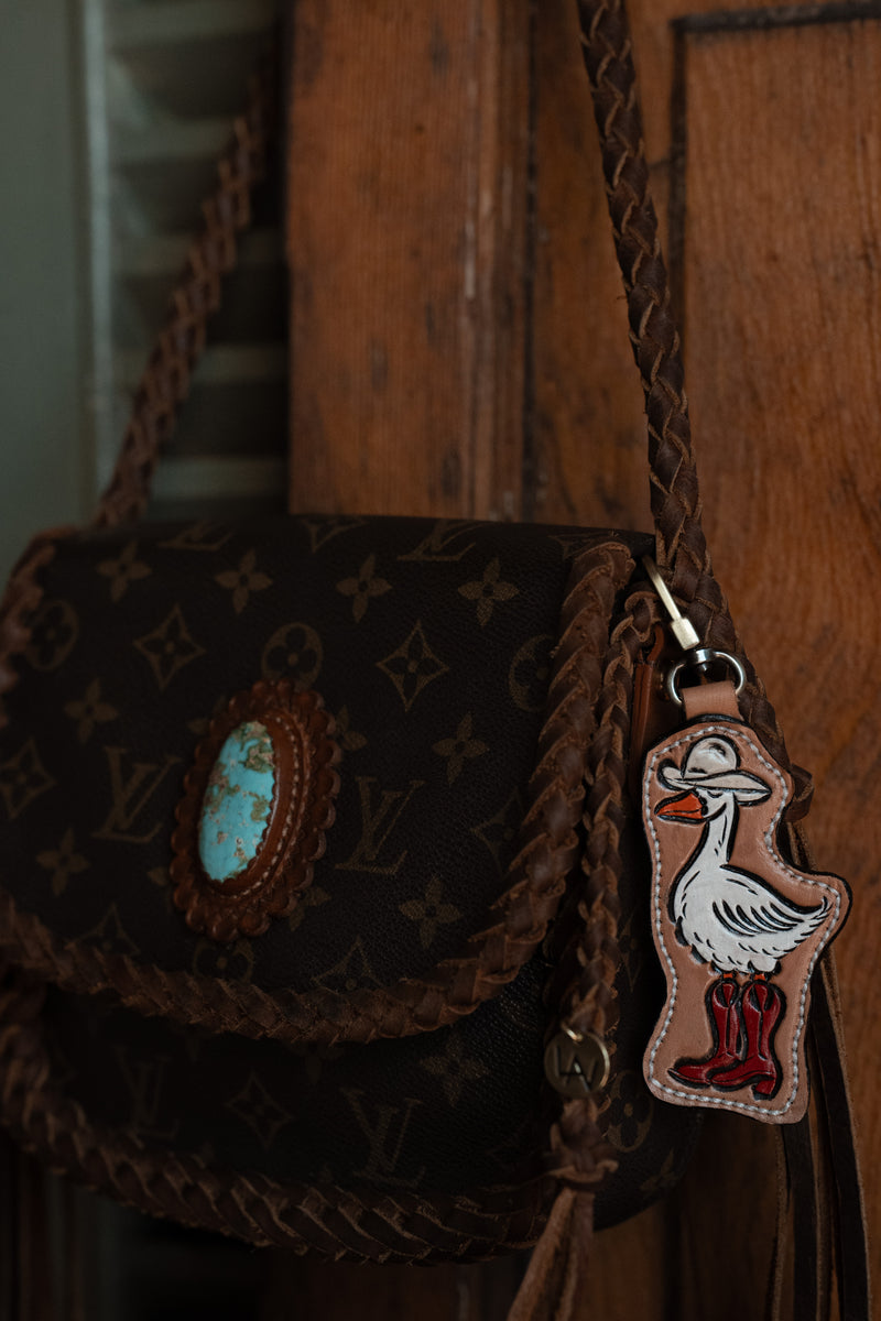 JRW Leather Goose Red Boots Light Hat Bag Charm 