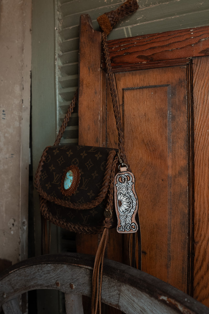 JRW Leather Silver Bits With Daisy Bag 