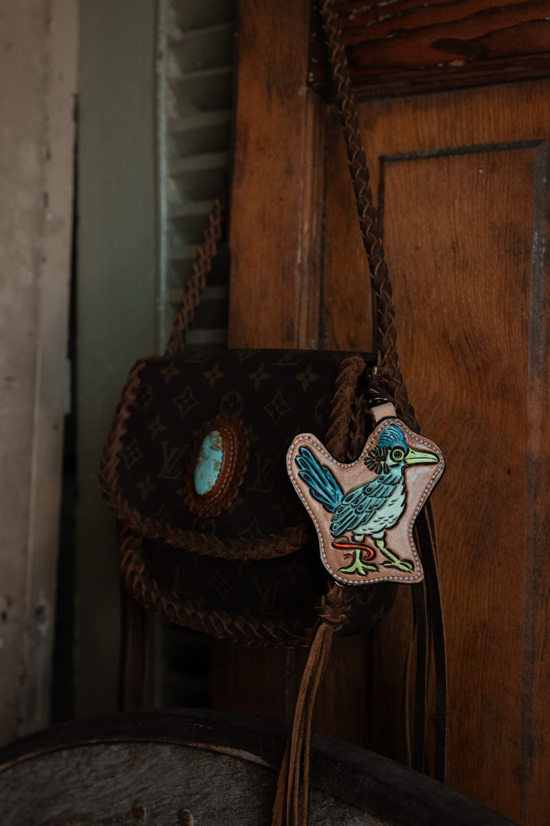 JRW Leather Roadrunner With Earring Bag Charm