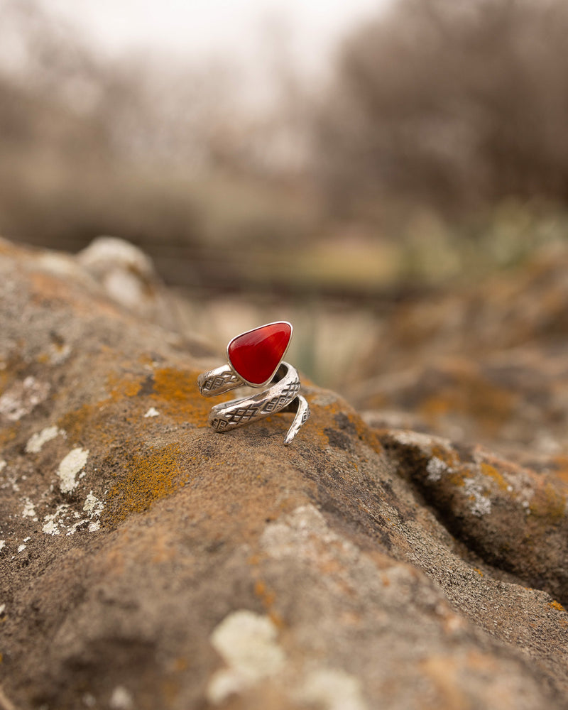 Hallett Peak Rosarita Sterling Silver Snake Ring 