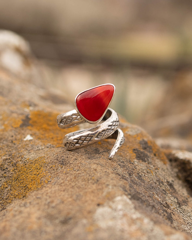 Hallett Peak Rosarita Sterling Silver Snake Ring 