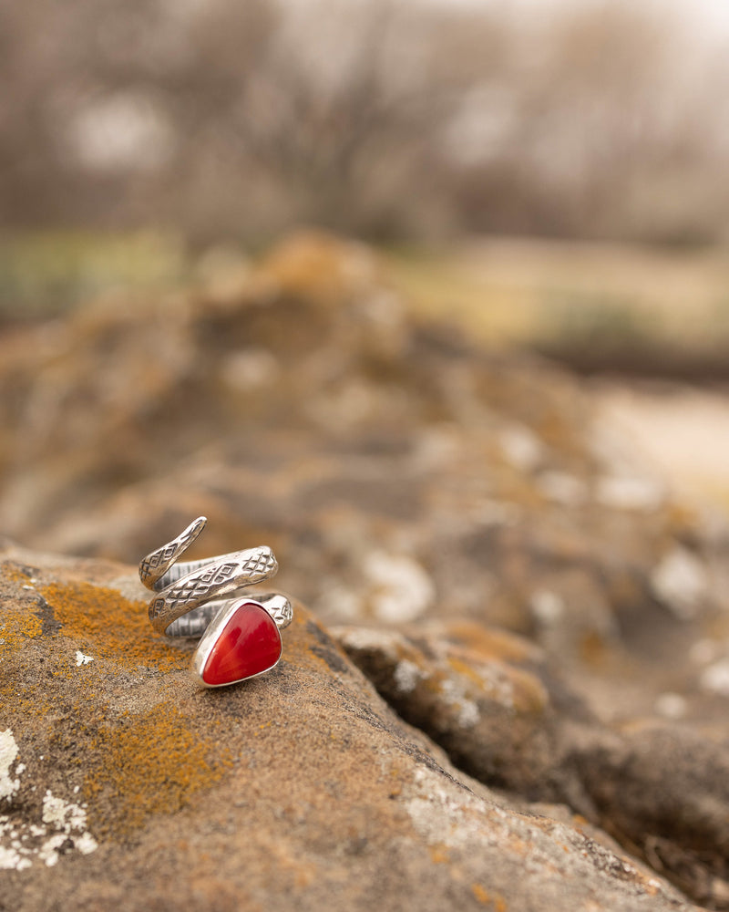 Hallett Peak Rosarita Sterling Silver Snake Ring 