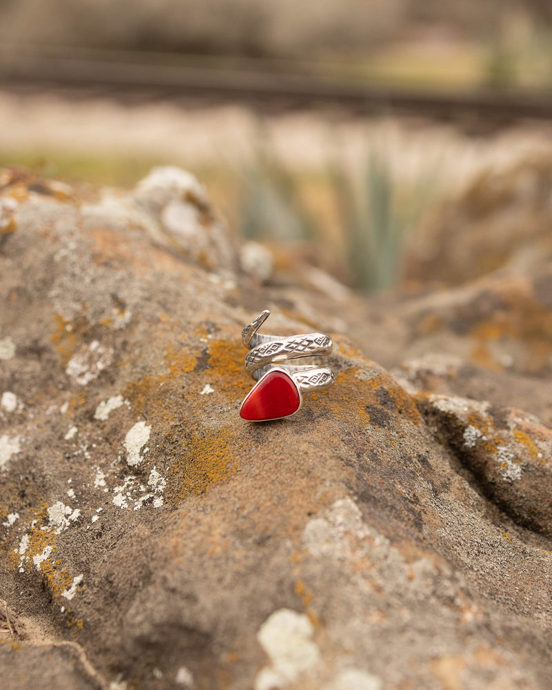 Hallett Peak Rosarita Sterling Silver Snake Ring 