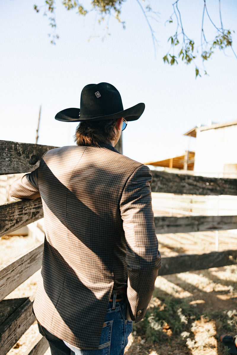 Byron Check Brown, Grey, and Rust Sport Coat