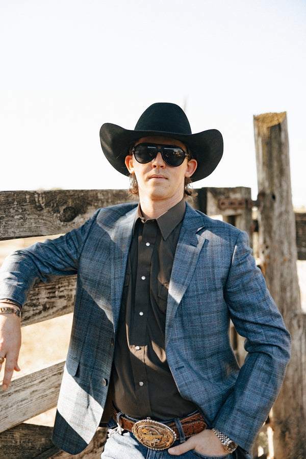 Byron Bamboo Blue and Rust Sport Coat