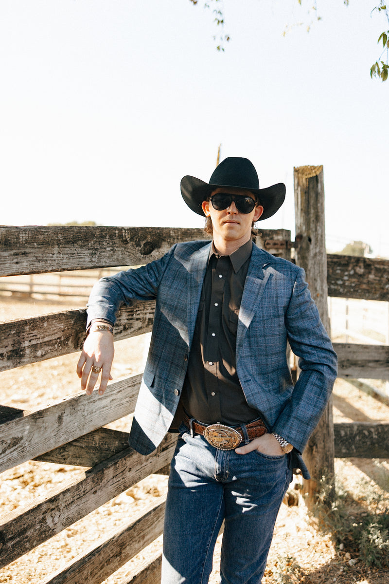 Byron Bamboo Blue and Rust Sport Coat