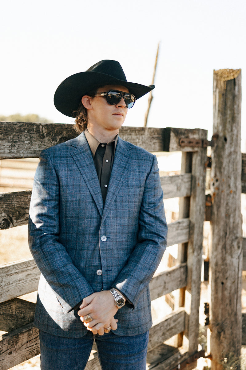 Byron Bamboo Blue and Rust Sport Coat