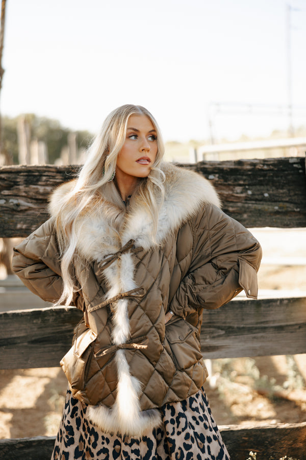 Diomi Slim Cut Tick Tok Jacket- Bronze