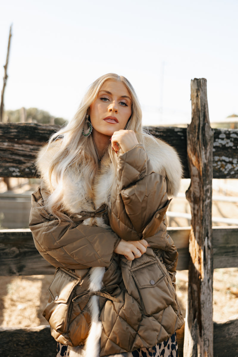 Diomi Slim Cut Tick Tok Jacket- Bronze