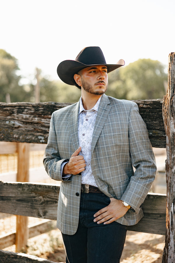 Billy Reid Plaid Sage Sport Coat