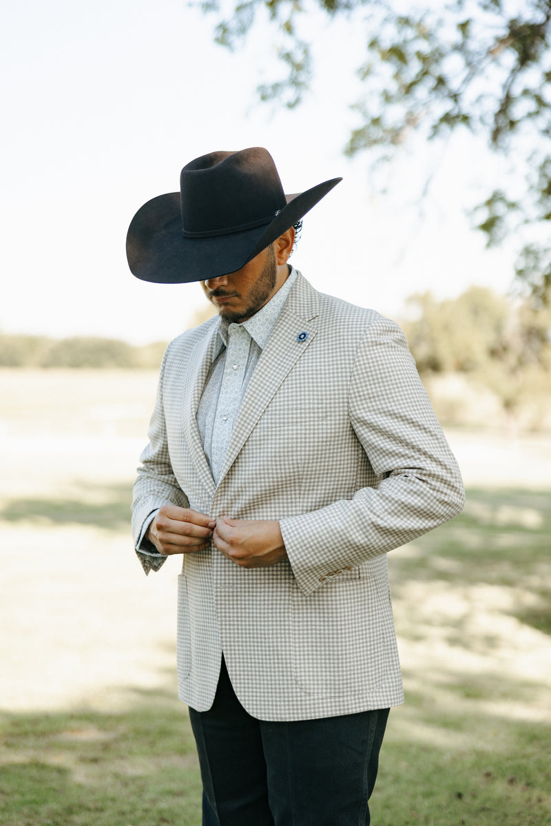 Maverick Exclusive Natural Check Sport Coat 