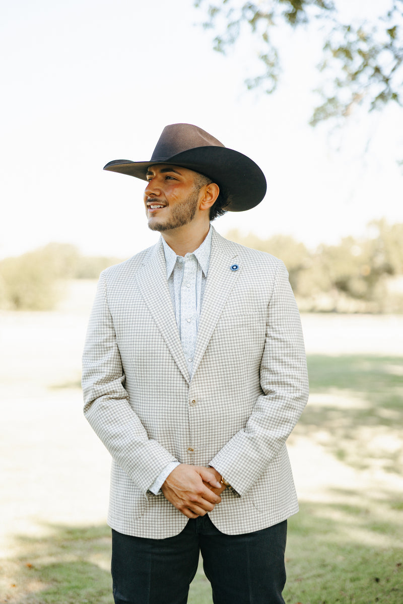 Maverick Exclusive Natural Check Sport Coat 