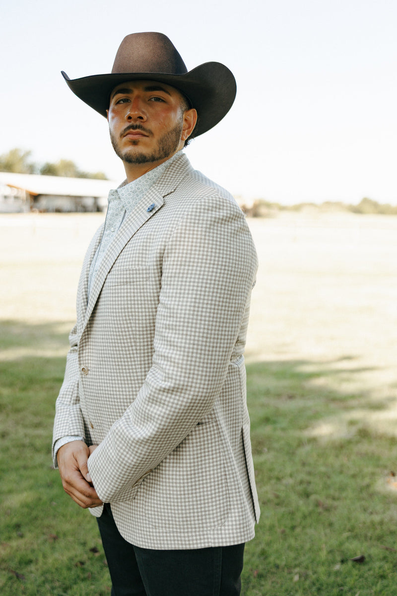 Maverick Exclusive Natural Check Sport Coat 
