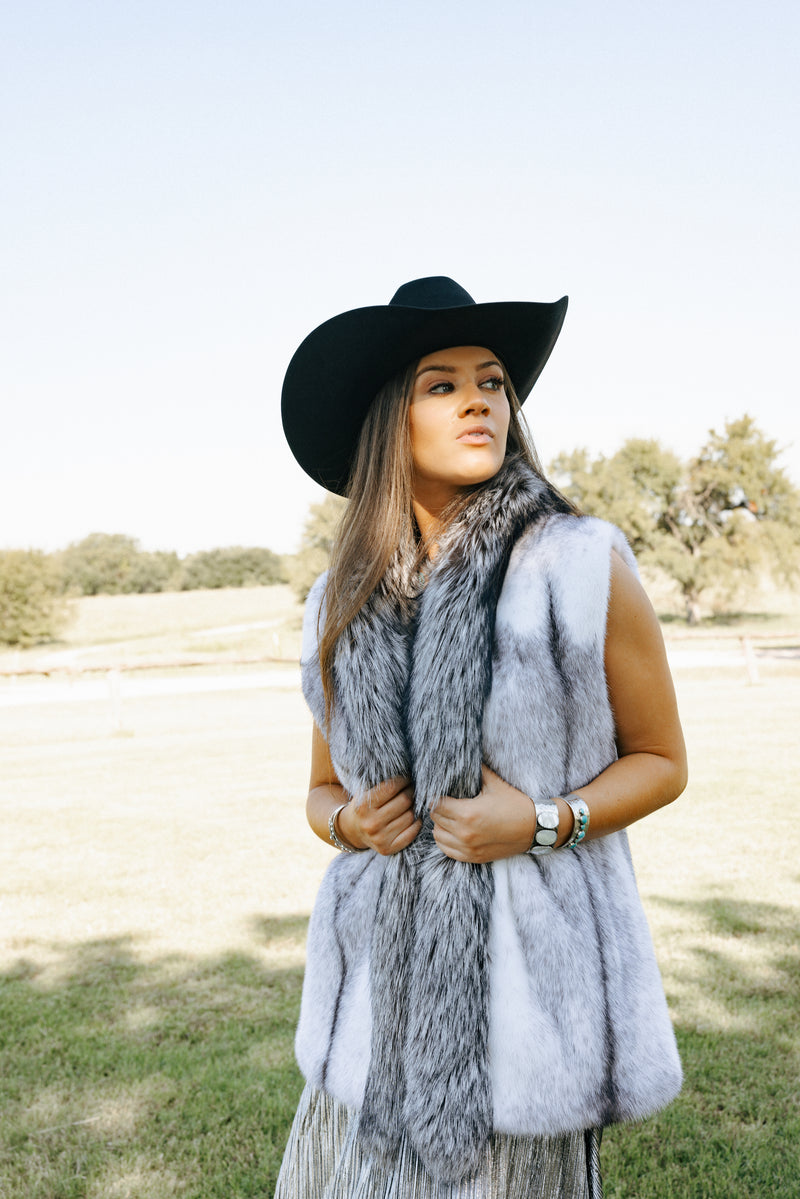 Chose Furs Crossmink With Silver Fox Vest