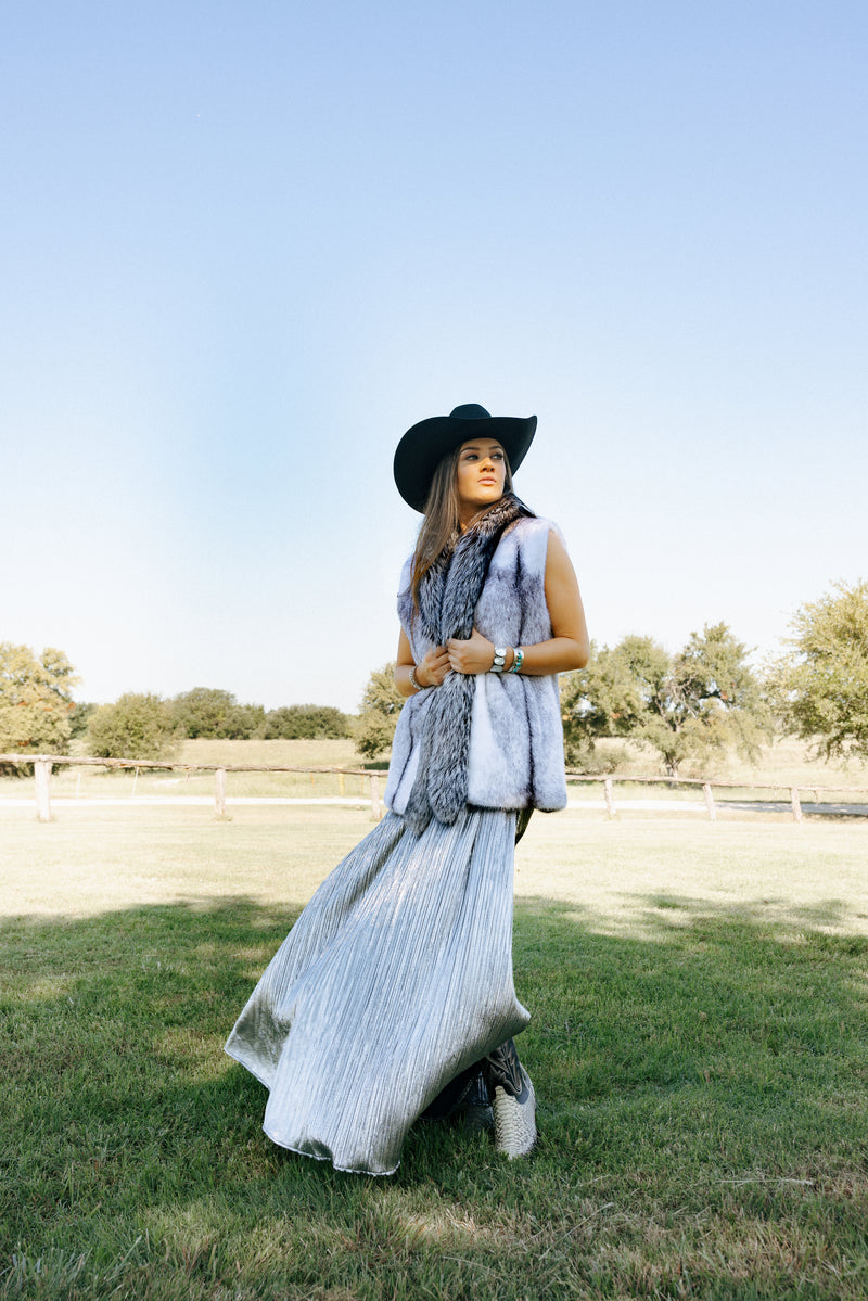 Chose Furs Crossmink With Silver Fox Vest