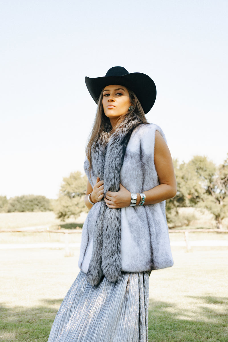 Chose Furs Crossmink With Silver Fox Vest