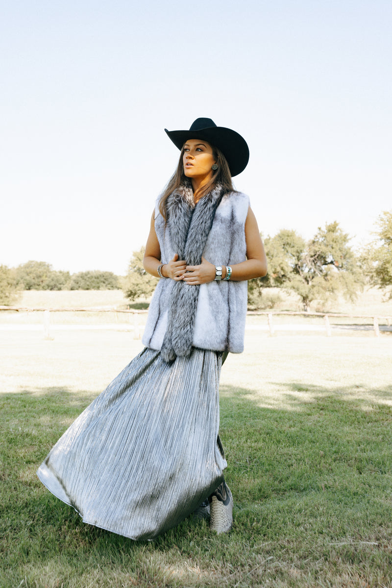 Chose Furs Crossmink With Silver Fox Vest