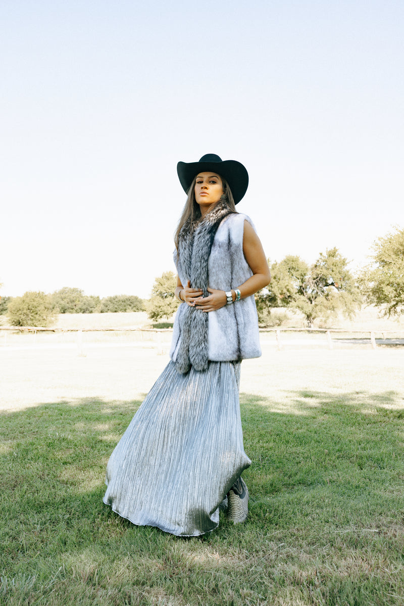 Chose Furs Crossmink With Silver Fox Vest