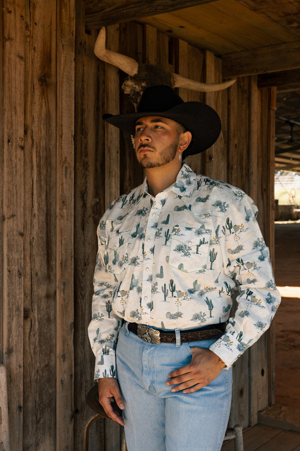 Scully Cactus Print Shirt 