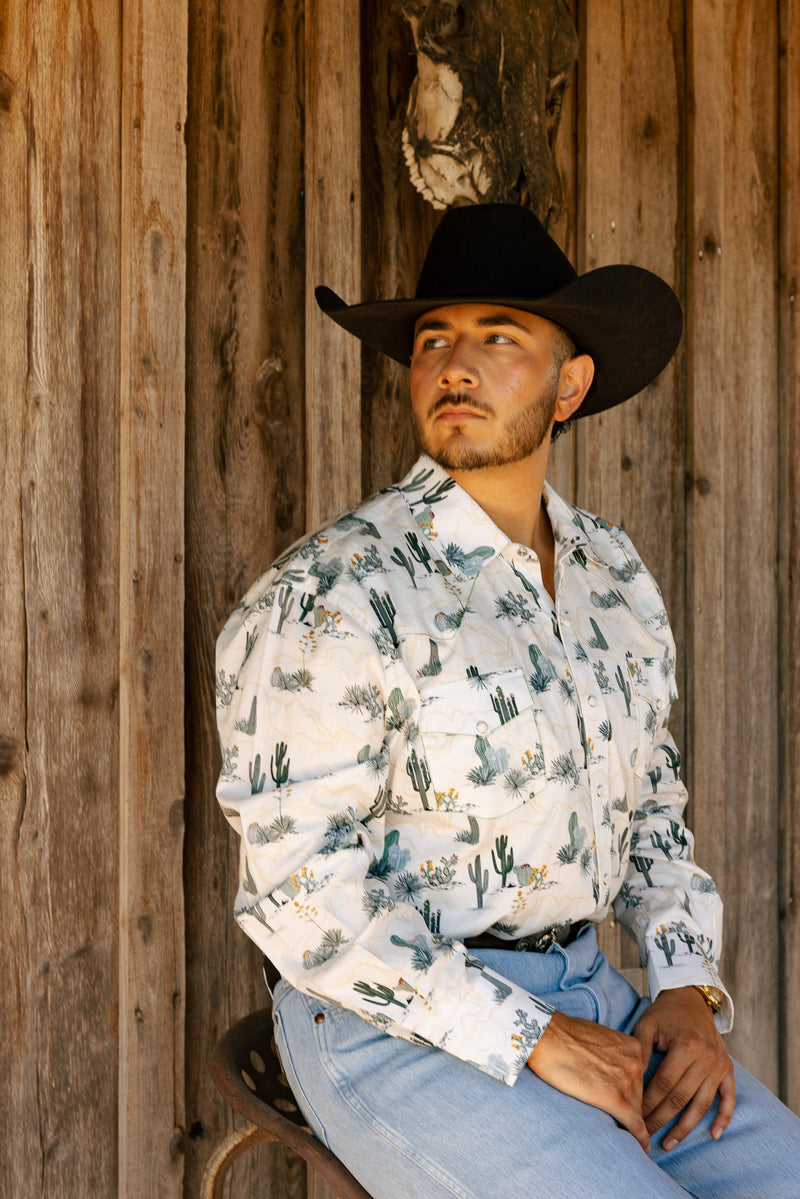 Scully Cactus Print Shirt 