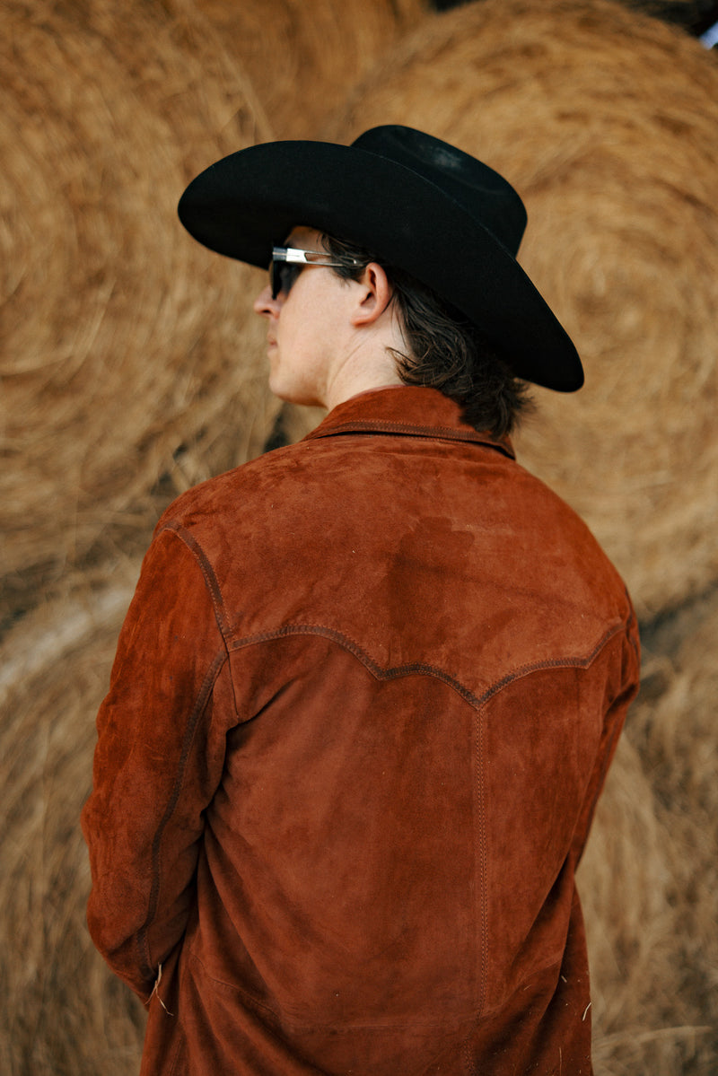 Scully Yoke Lamb Suede Shirt Jacket 
