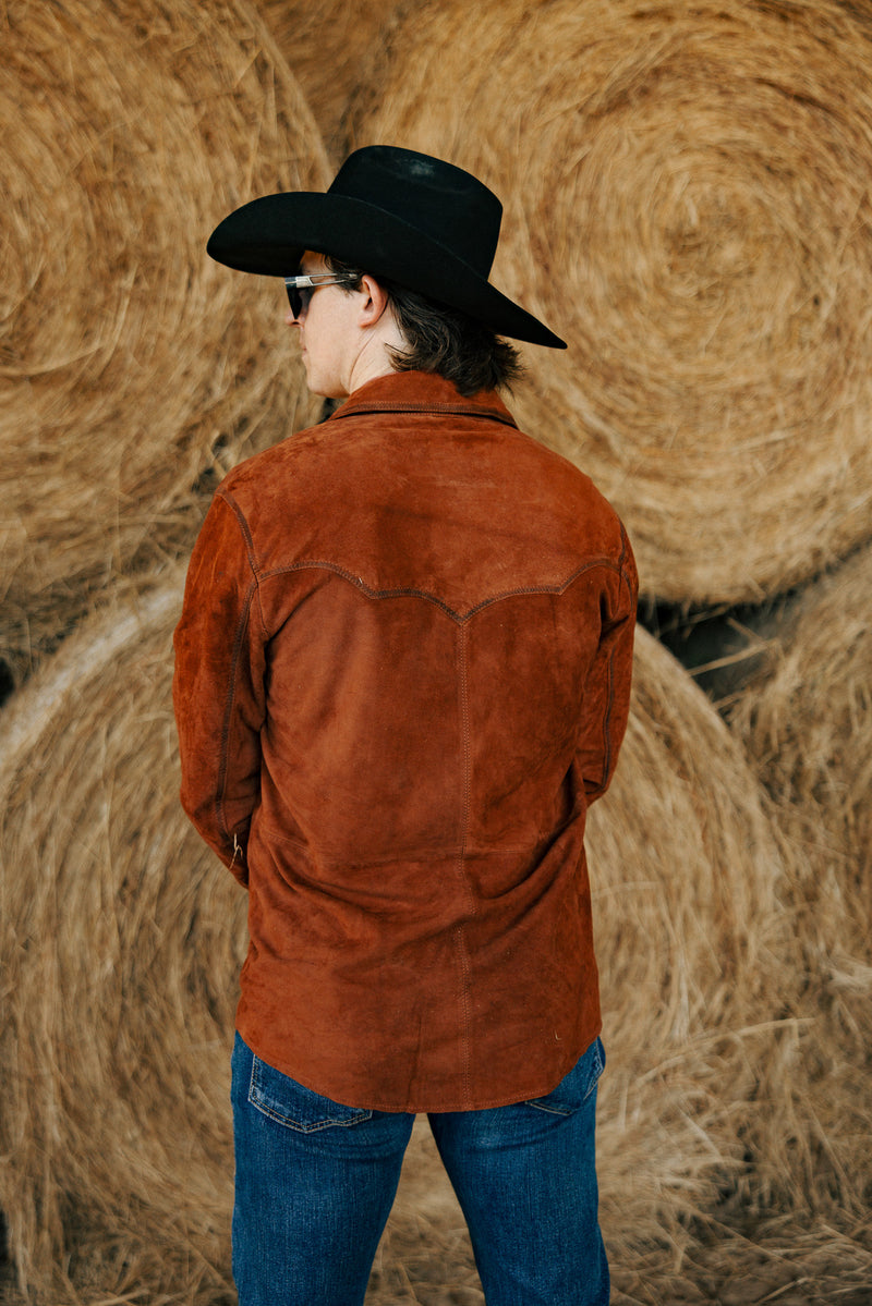 Scully Yoke Lamb Suede Shirt Jacket 