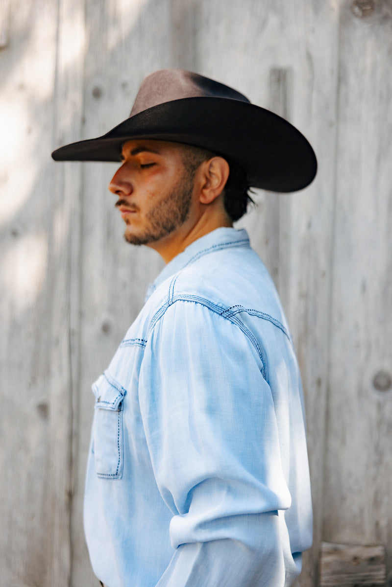 Scully Tencel Pic Stitch Shirt 