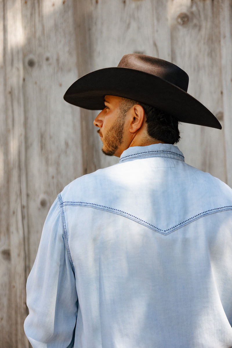 Scully Tencel Pic Stitch Shirt 