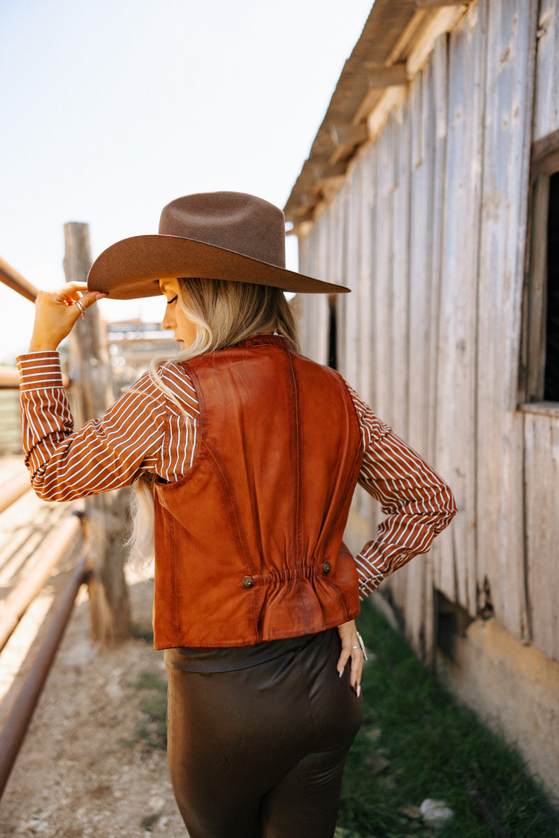 Scully Lamb Leather Vest 