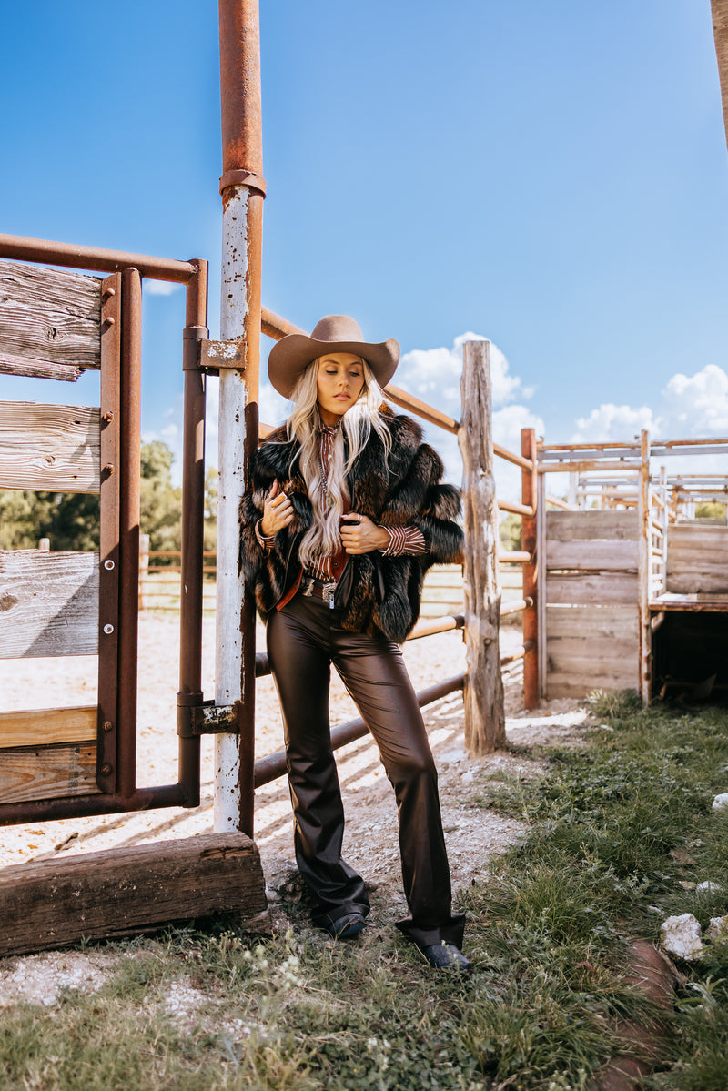 Chaarm Fox Poncho-Multi