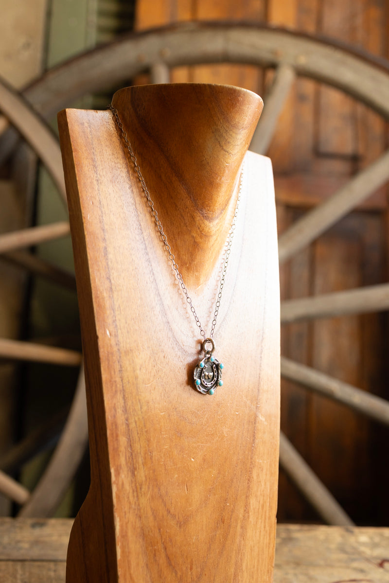 Margaret Sullivan Round Horseshoe Turquoise Necklace