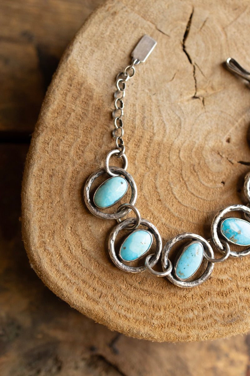 Hallett Peak Floating Turquoise Stones Bracelet 