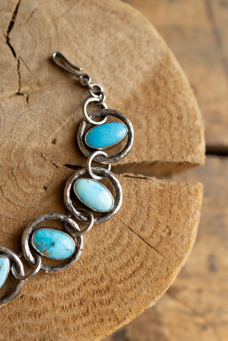 Hallett Peak Floating Turquoise Stones Bracelet 