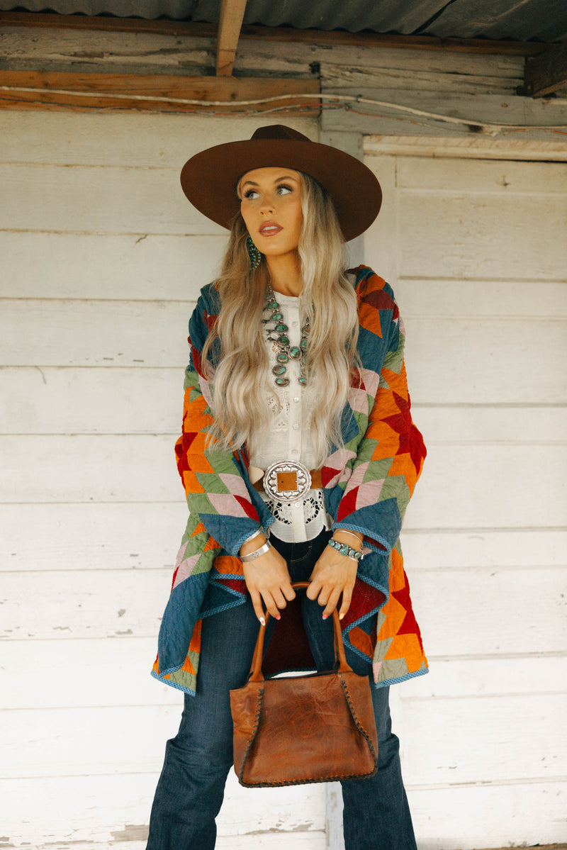 Lady Lancaster Helen Vintage Star Quilt Jacket