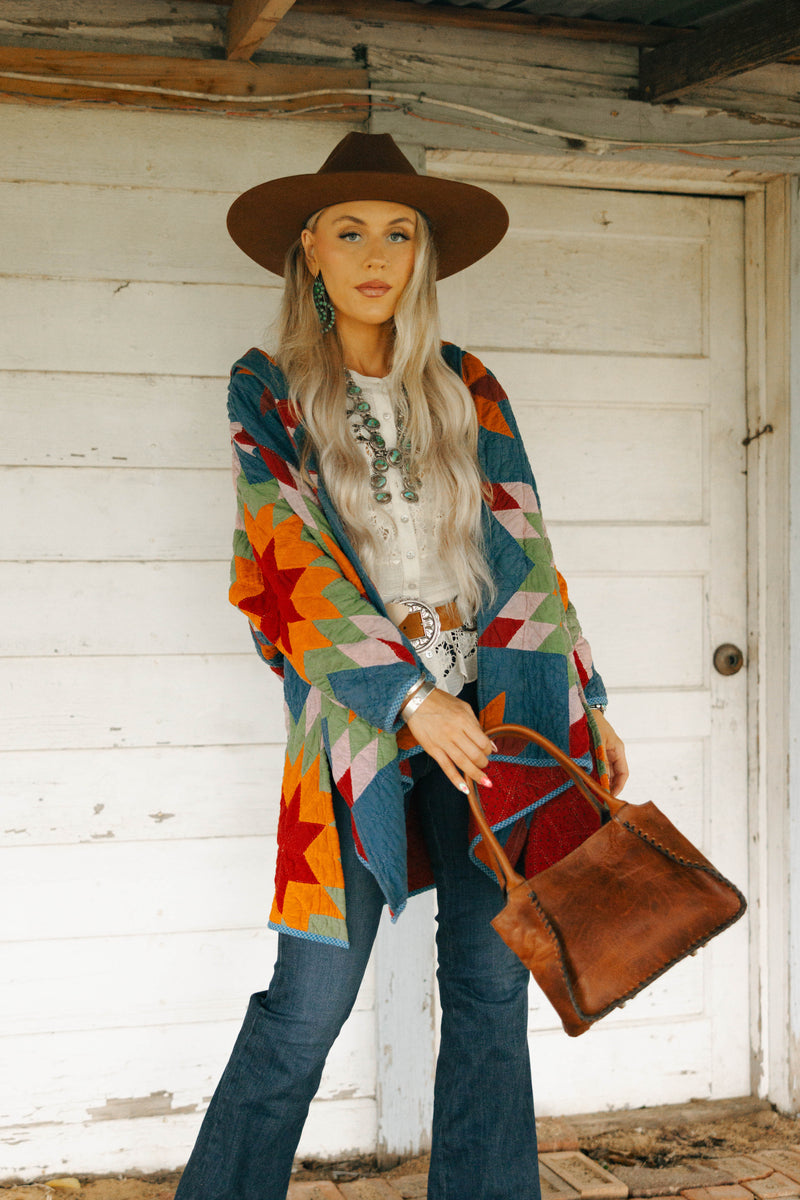 Lady Lancaster Helen Vintage Star Quilt Jacket