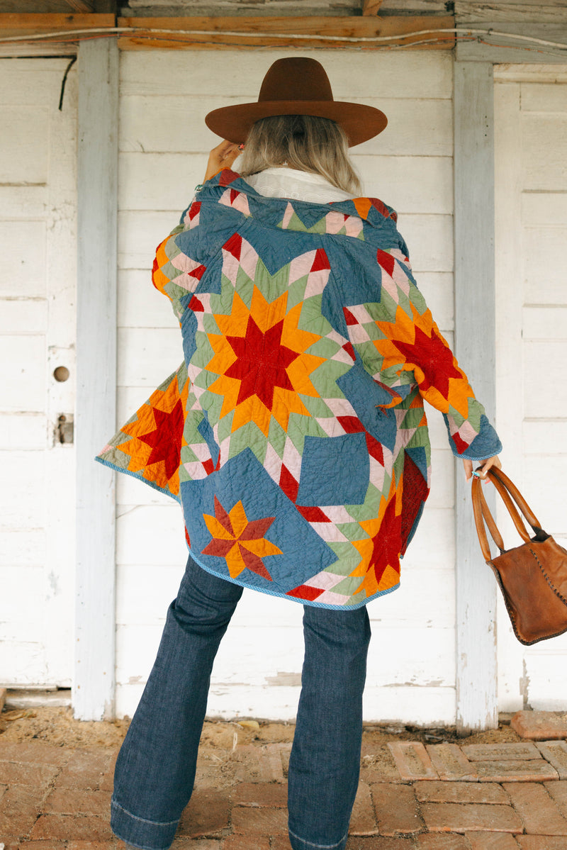 Lady Lancaster Helen Vintage Star Quilt Jacket