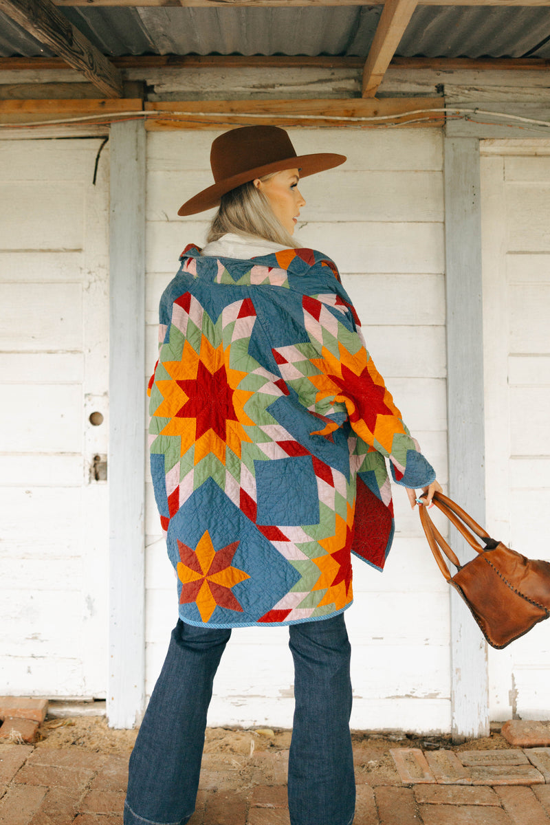 Lady Lancaster Helen Vintage Star Quilt Jacket