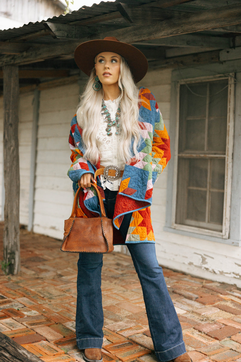 Lady Lancaster Helen Vintage Star Quilt Jacket