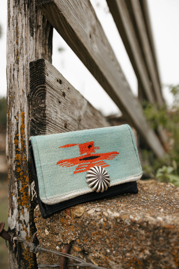 Totem Vintage Thunderbird Light Blue Mini Clutch