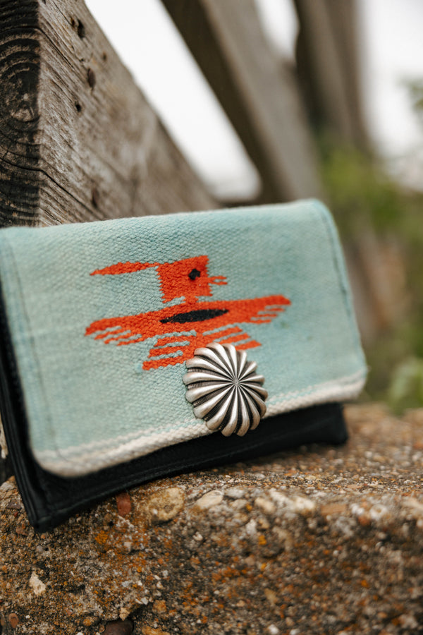 Totem Vintage Thunderbird Light Blue Mini Clutch