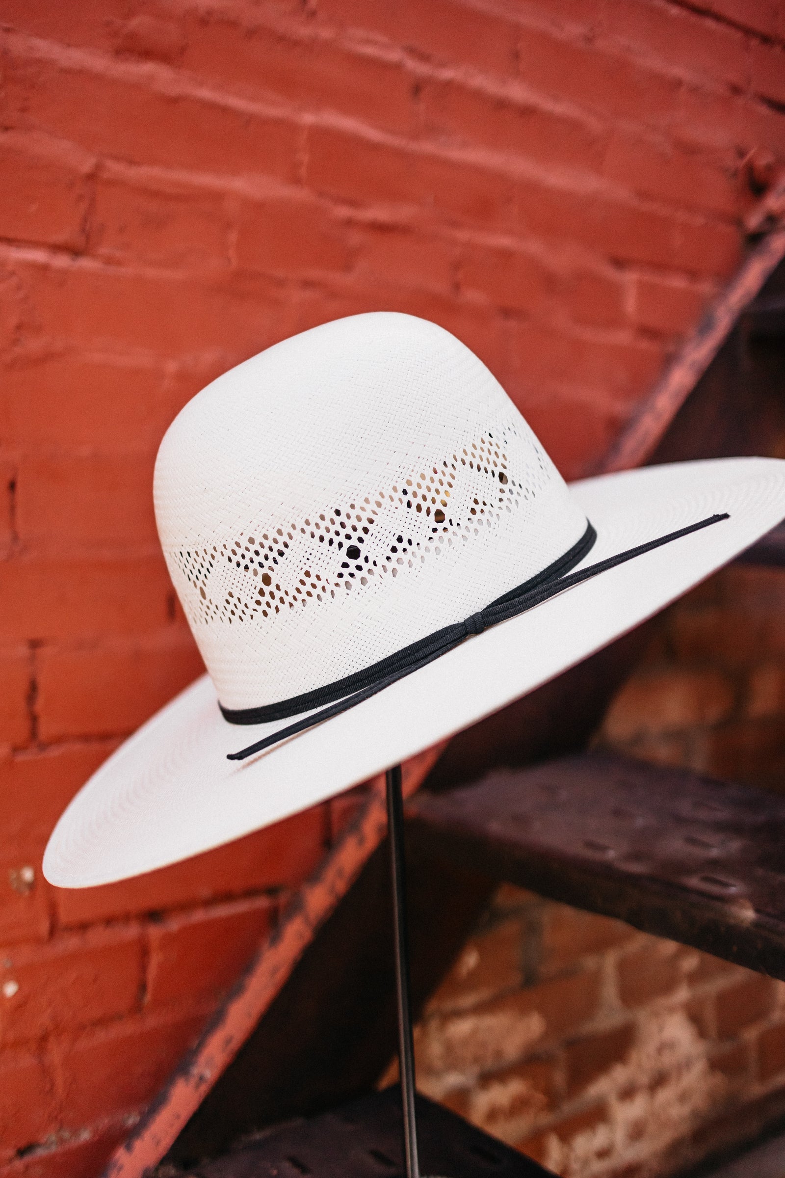 帽子 wicagrocery High Crown Long Brim 3-1/2