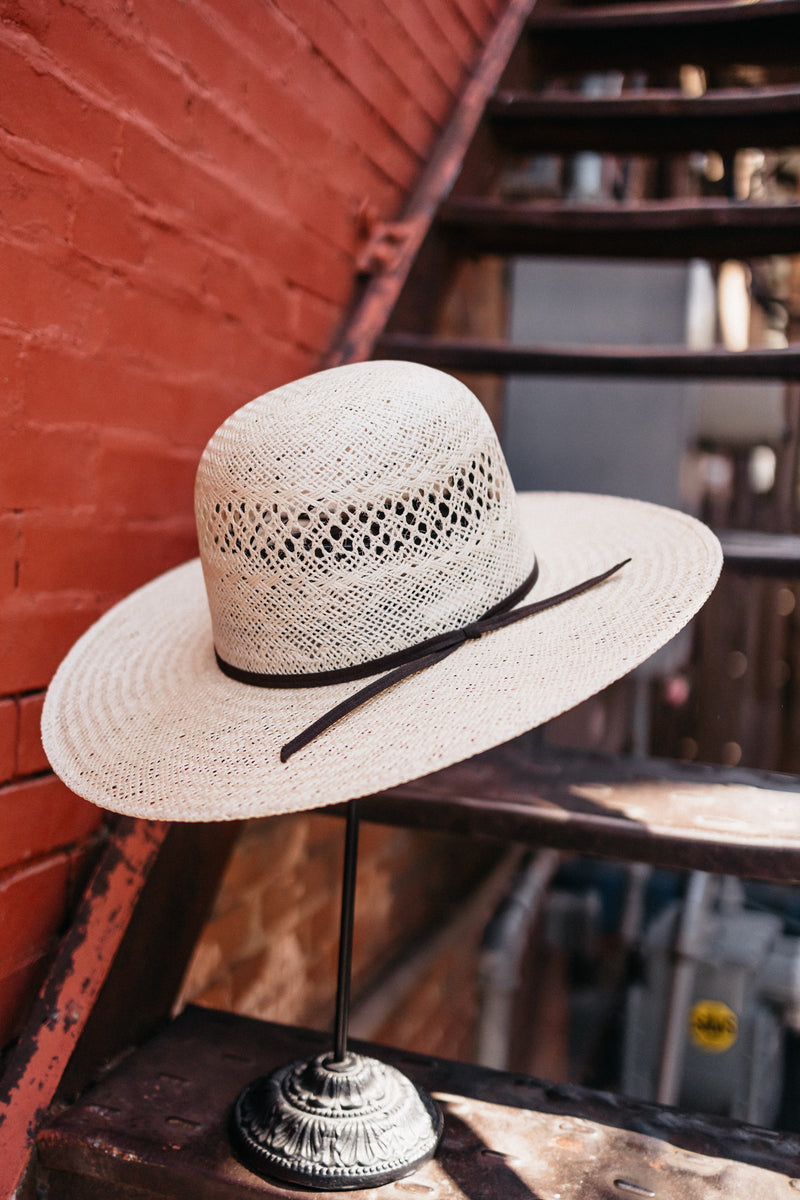 Rodeo King Open Jute 4.5" Brim Straw Cowboy Hat 