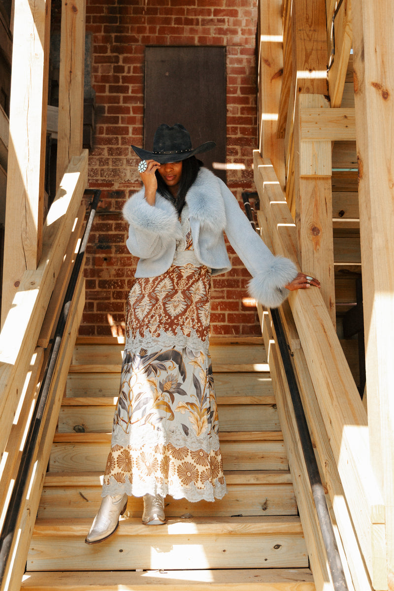 Chaarm Short Bolero Alcantra Jacket 