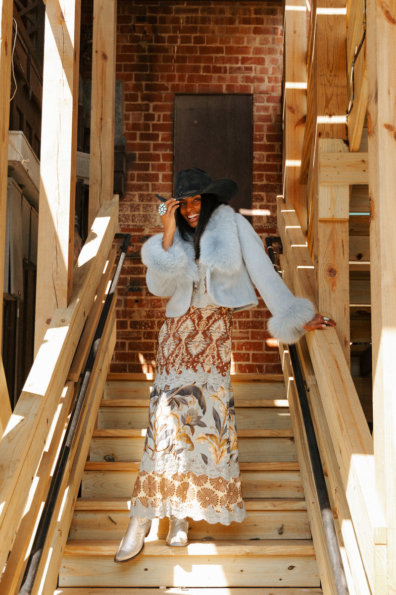 Chaarm Short Bolero Alcantra Jacket 