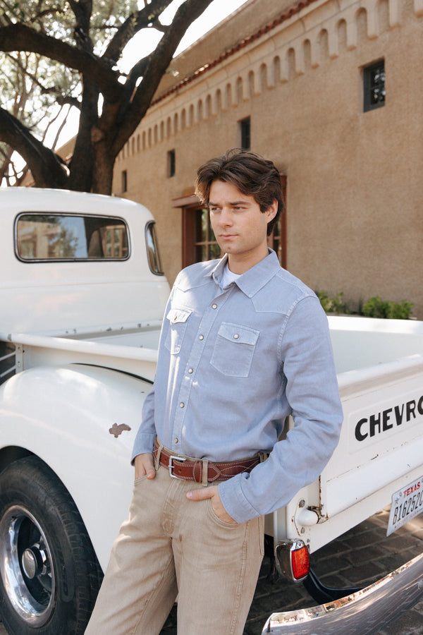 Tuscany & Co. Roper Long Sleeve Shirt- Lavendar