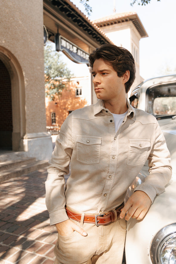 Tuscany & Co. Roper Long Sleeve Shirt- Ecru